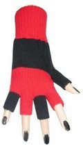 Handschoenen - Rood & zwart - Vingerloos