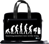 Laptoptas 15,6 / schoudertas grappige evolutie - Sleevy - laptoptas - schooltas