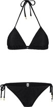 Shiwi Bikiniset textured leopard triangle bikini set - zwart - 40