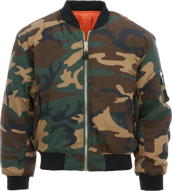 Fostex Garments - MA-I flight jacket camouflage (kleur: Woodland / maat: L)