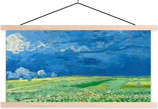 Champ de blé sous les nuages orageux - peinture de Vincent van Gogh 60x30 cm