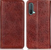 OnePlus Nord CE Hoesje - Mobigear - Cowboy Serie - Kunstlederen Bookcase - Bruin - Hoesje Geschikt Voor OnePlus Nord CE