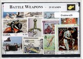 Strijdwapens – Luxe postzegel pakket (A6 formaat) : collectie van 25 verschillende postzegels van strijdwapens – kan als ansichtkaart in een A6 envelop - authentiek cadeau - kado -