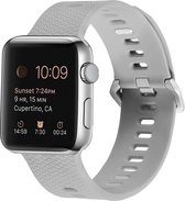 Compatible apple watch bandje - By Qubix - Siliconen bandje met motief - Grijs - Geschikt voor Apple Watch 38mm / 40mm / 41mm - Apple watch series 3/4/5/6/7