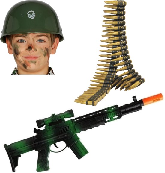 Ensemble de déguisement de speelgoed soldats/armée ceinture de balle et  mitrailleuse... | bol.com
