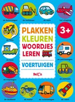 Plakken, kleuren, woordjes leren (voertuigen) - Kleur- en Stickerboek