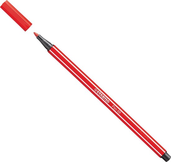 STABILO Pen 68 - Premium Viltstift - Karmijn Rood - per stuk