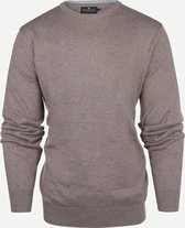 Steppin' Out Herfst/Winter 2021 Trui Cotton Cashmere Rneck Mannen - Regular Fit - Katoen - Bruin (XXL)