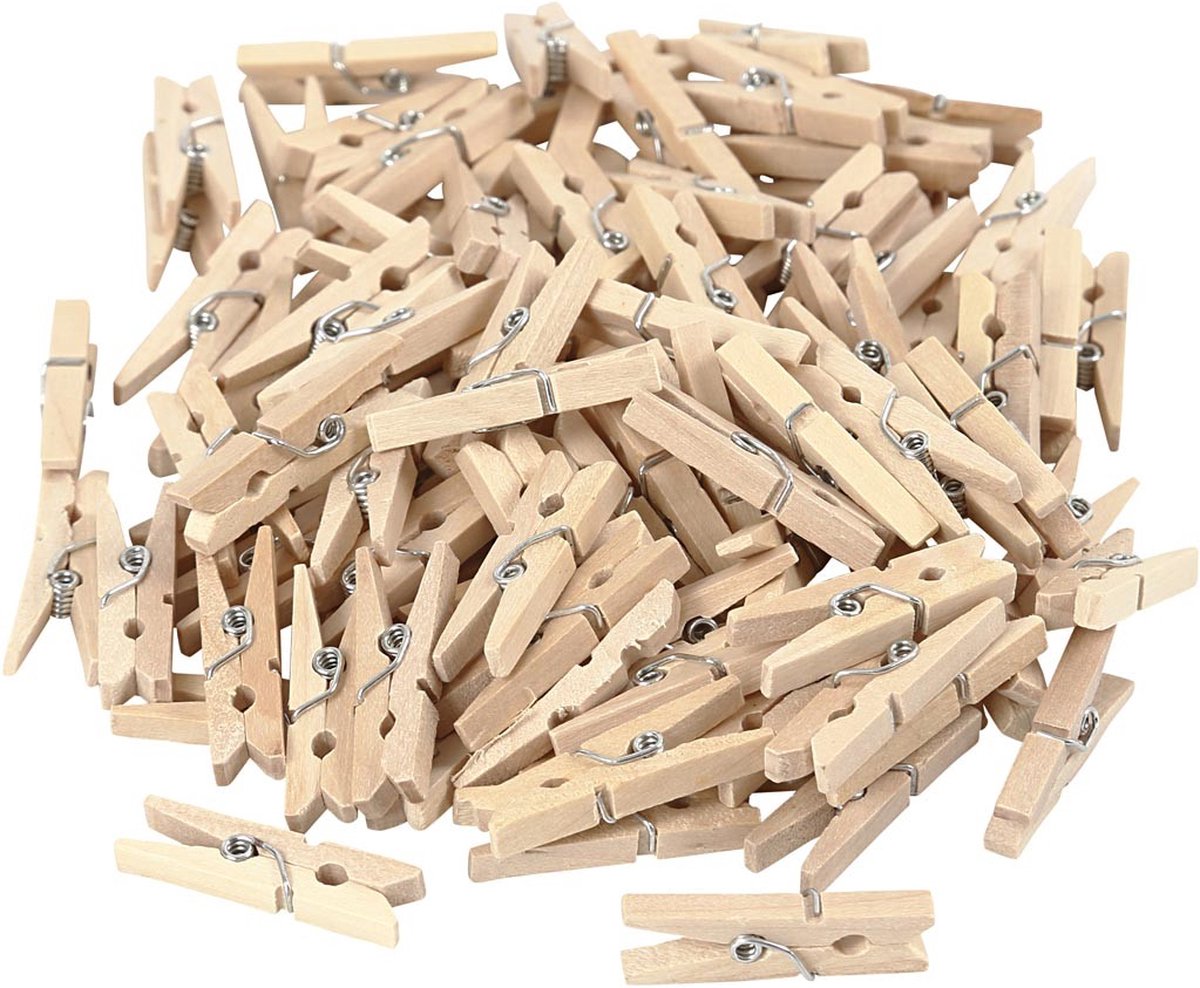 Goedkoopste Wasknijpers, L 30 mm, B 3 mm, 100 stuk/ 1 doos
