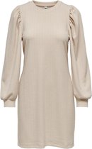 Jacqueline de Yong Jurk Jdyanny L/s Sweat Dress Jrs 15234283 Tapioca Dames Maat - 44