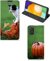 Hoesje Geschikt voor Samsung Galaxy A03s Flip Case Kitten