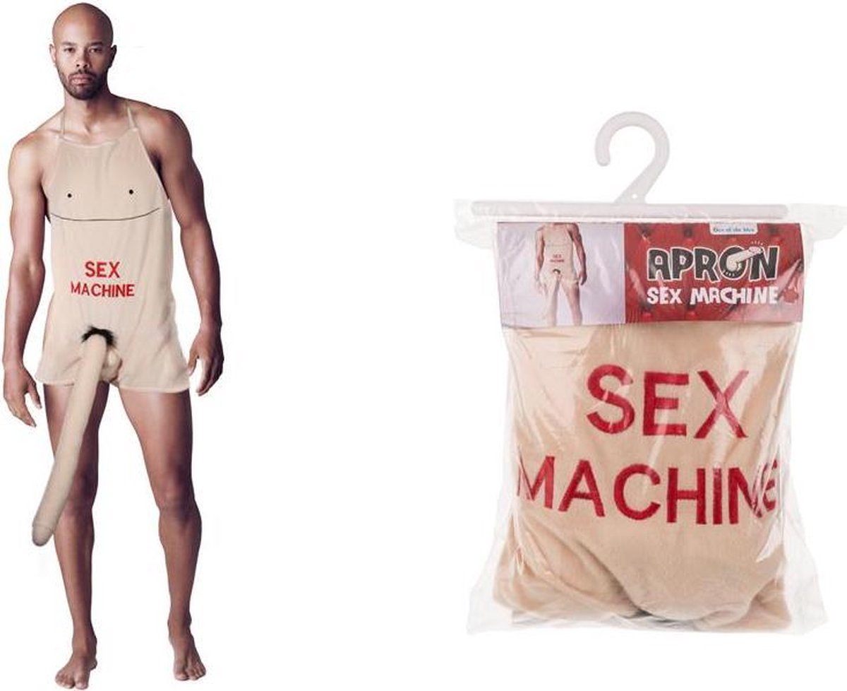 Apron with Plush Penis Sex Machine
