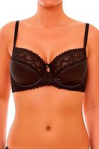 Alexandra Dames Lingerie Niet-voorgevormde beugel halfgevulde Bh (15-206) - WINTERSALE - Maat 75D - ZWART