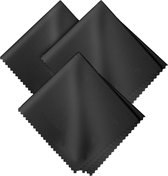MMOBIEL 3 Pack Microfiber Reinigingsdoeken Wasbaar -  28 x 17cm - Zwart