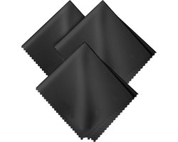 MMOBIEL 3 Pack Microfiber Reinigingsdoeken Wasbaar -  28 x 17cm - Zwart