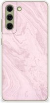 Smartphone hoesje Geschikt voor Samsung Galaxy S21FE Leuk Hoesje Marble Pink