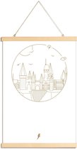JUNIQE - Posterhanger Harry Potter - minimalistisch -20x30 /Geel & Wit