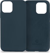 Coverzs Luxe Liquid Silicone case geschikt voor Apple iPhone - donkerblauw