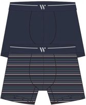 Woody duopack boxershorts heren - donkerblauw + gestreept - 212-2-QLC-Z/056 - maat M