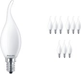 Voordeelpak 10x Philips Classic LEDcandle E14 BA35 2.2W 827 Mat | Vervangt 25W