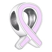 Tracelet | Bedel Pink Ribbon | Lint vorm | 925 Sterling Zilver | Pandora compatible | Met 925 Zilver Certificaat | In leuke cadeauverpakking
