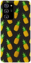 ADEL Siliconen Back Cover Softcase Hoesje Geschikt voor Samsung Galaxy Note 20 - Ananas