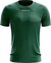 Masita | Active Sportshirt Dames Korte Mouw - Unisex  - Sneldrogend Sportshirt Heren - Licht Stevig Materiaal - GREEN - 140