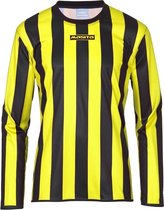 Masita | Sportshirt Barça Lange Mouw Dames & Heren Shirt Licht - Stevig - 100% Polyester - BLACK/YELLOW - XXL