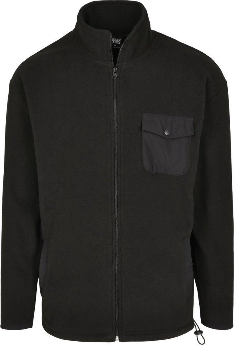 Urban Classics Boys Polar Fleece Track Kinder Jacket Kids 122 Zwart
