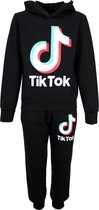 Tik Tok TikTok Trainingspak Premium Black Kids Zwart - Maat 134/140