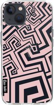 Casetastic Apple iPhone 13 Hoesje - Softcover Hoesje met Design - Abstract Pink Wave Print