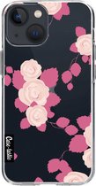 Casetastic Apple iPhone 13 mini Hoesje - Softcover Hoesje met Design - Pink Roses Print