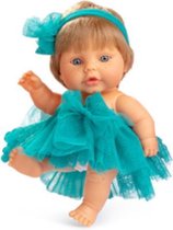 babypop 22 cm meisjes vinyl/textiel blond/turquoise