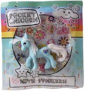 eenhoorn Pocket Unicorn meisjes 7 x 5 cm blauw/hartje