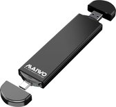 Maiwo K1683LG2 Externe USB-C behuizing voor M.2 naar SATA SSD - 10Gbps - B-Key en B&M Key - Zwart