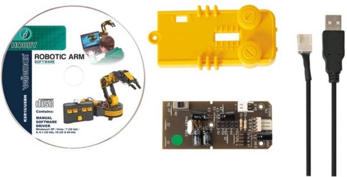Velleman USB-Interface voor Robotarm KSR10 (KSR10/USBN) - Educatieve bouwkit - Speelgoedrobot