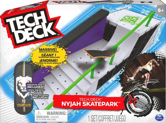 Tech Deck FINGER SKATE - - SKATEPARK NYJAH HUSTON - Skate Park Officiel  Nyjah Huston... | bol.com