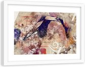 Foto in frame , Abstracte Vrouw in badpak , 120x80cm ,  Multikleur , wanddecoratie , Premium print