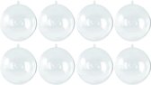 40x ransparante hobby/DIY kerstballen 7 cm - Knutselen - Kerstballen maken hobby materiaal/basis materialen