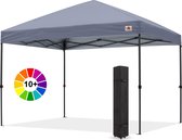 Partytent Opvouwbaar - 3 x 3 m Gazebo Waterdichte pop-up Stable Garden Gazebo Festival Sun Protection Light Gray (WK 02130)