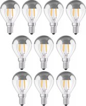 10 stuks Osram LED kopspiegellamp zilver E14 4W 2700K Niet dimbaar