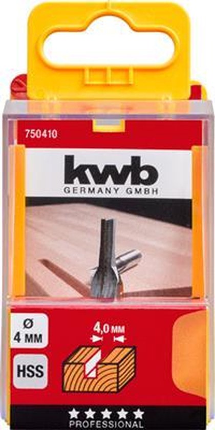 KWB - Gleuffrees schacht 8mm - HM - Vingerfrees - 4mm - KWB