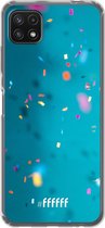 6F hoesje - geschikt voor Samsung Galaxy A22 5G -  Transparant TPU Case - Confetti #ffffff