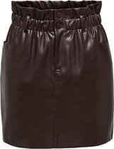 Only Rok Onlmaiya-miri Faux Leather Skrt Pnt 15206801 Coffee Bean Dames Maat - XS