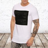 Heren t-shirt Exploration wit -Violento-XXL-t-shirts heren