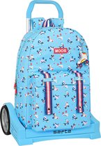 Schoolrugzak met Wielen Rollers Moos Multicolour Licht Blauw