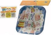 Bordenset Squares Birthday Karton (10 Onderdelen)