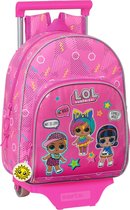 Schoolrugzak met Wielen Art Club LOL Surprise! Fuchsia (28 x 10 x 67 cm)