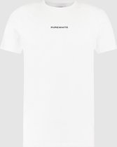 Purewhite -  Heren Slim Fit    T-shirt  - Wit - Maat XS
