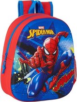 3D-Kinderrugzak Spiderman Blauw Rood